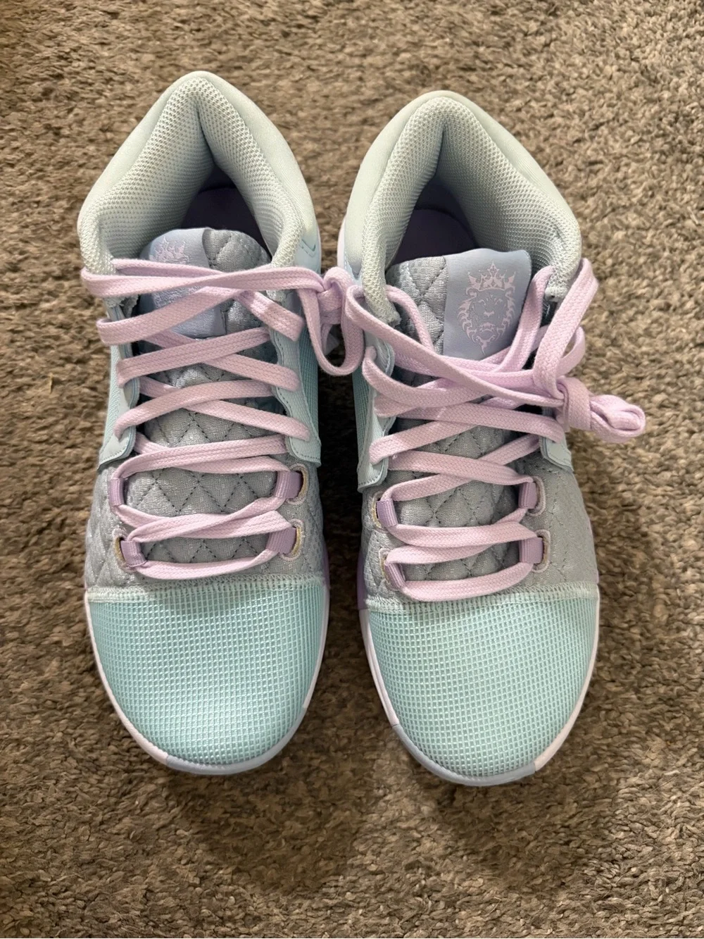 Nike Lebron Lightweight Mint and Lavender Athletic Shoes